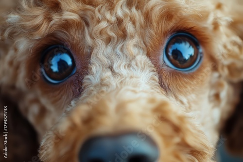Close-up View of a Standard Poodle Expressing Intelligence and Curiosity With Captivating Eyes