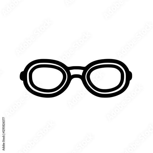 Classic Round Glasses Icon Representing Vision, Eyewear, and Optical Accessories