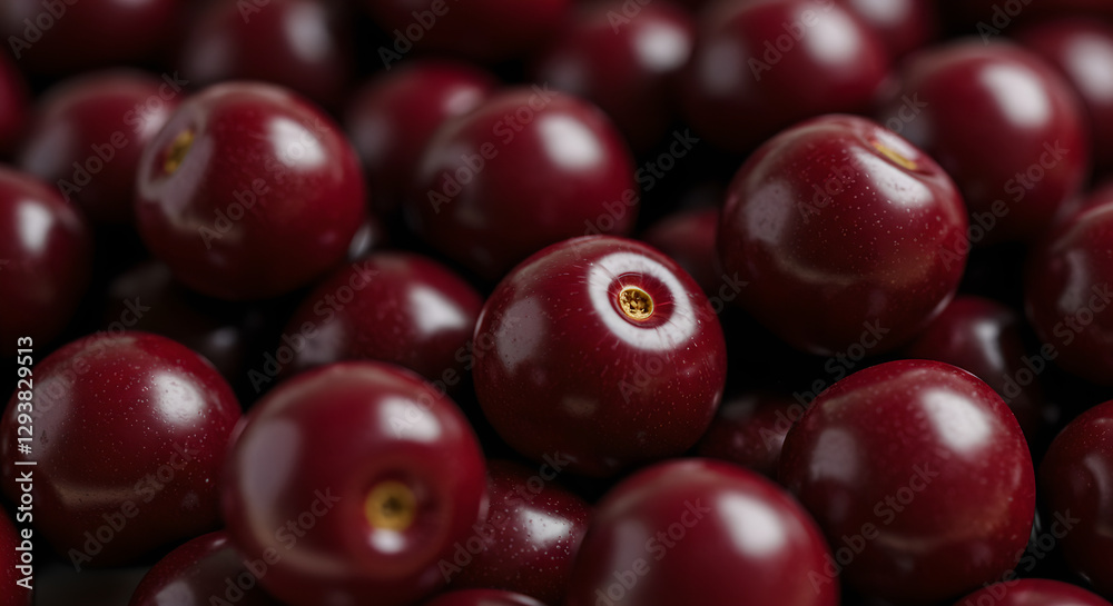 Fresh ripe dark red cranberries macro shot. Natural organic berries background. Healthy food closeup. Raw fruit pattern for packaging design with copy space Fresh ripe dark red cranberries macro shot. Natural organic berries background. Healthy food closeup. Raw fruit pattern for packaging design with copy space