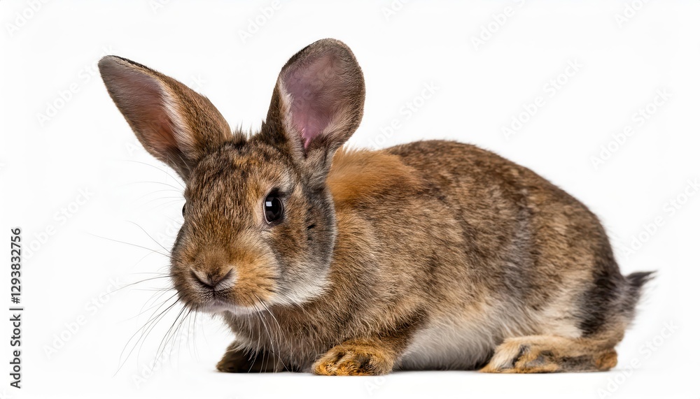 Adorable monthold Rabbit in Striking Portrait Against a White Background, Radiating Playful Energetic Vibrancy Adorable monthold Rabbit in Striking Portrait Against a White Background, Radiating Playful Energetic Vibrancy