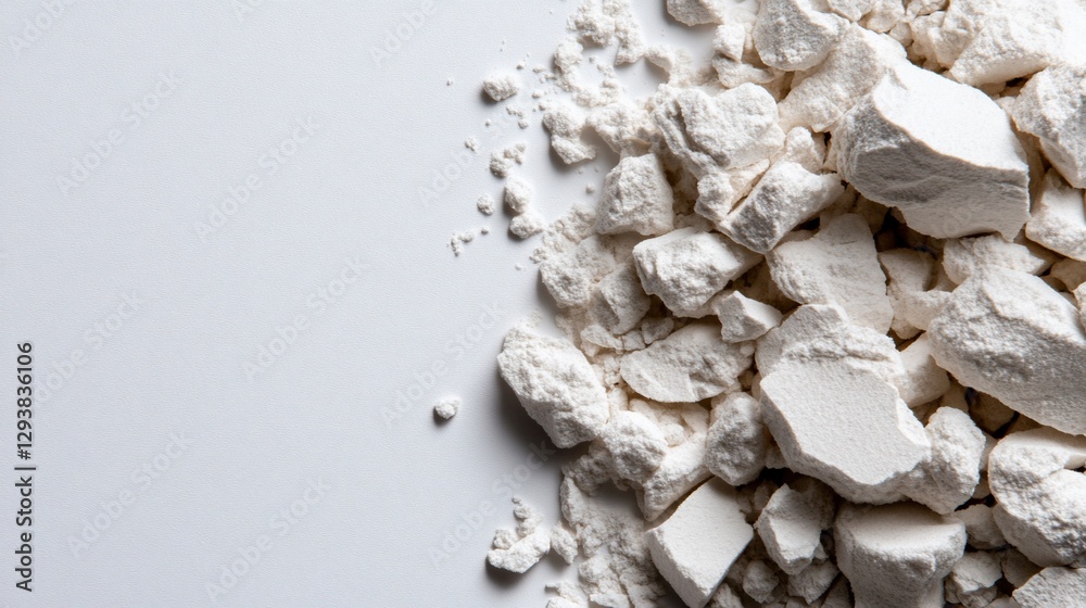 White Clay Powder Texture: A Detailed Close-Up White Clay Powder Texture: A Detailed Close-Up