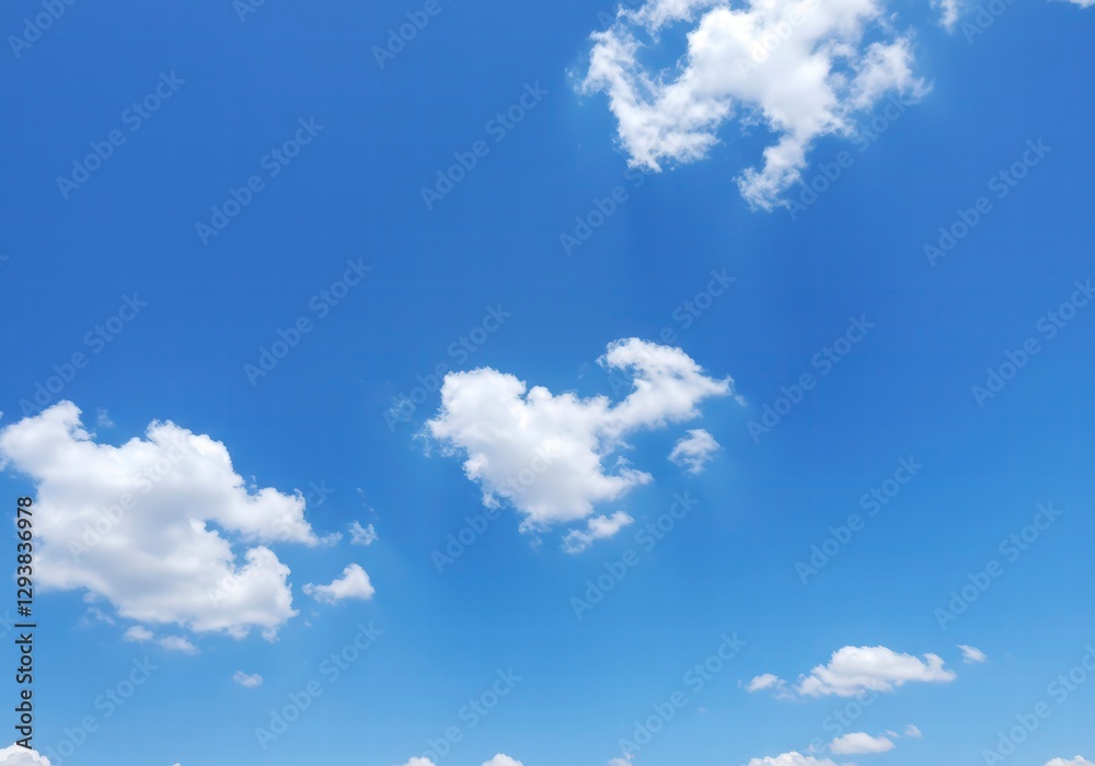 Vivid Clear Blue Sky with Soft White Clouds Scattered Across a Bright and Serene Atmosphere Vivid Clear Blue Sky with Soft White Clouds Scattered Across a Bright and Serene Atmosphere