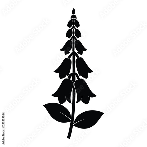 foxglove flower icon vector illustration.