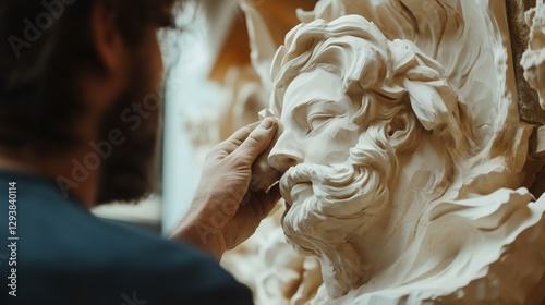Craftsmanship of carving time photo
