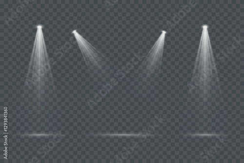 Stage spotlight, bright light source, concert lighting. Spotlight for concert lighting
