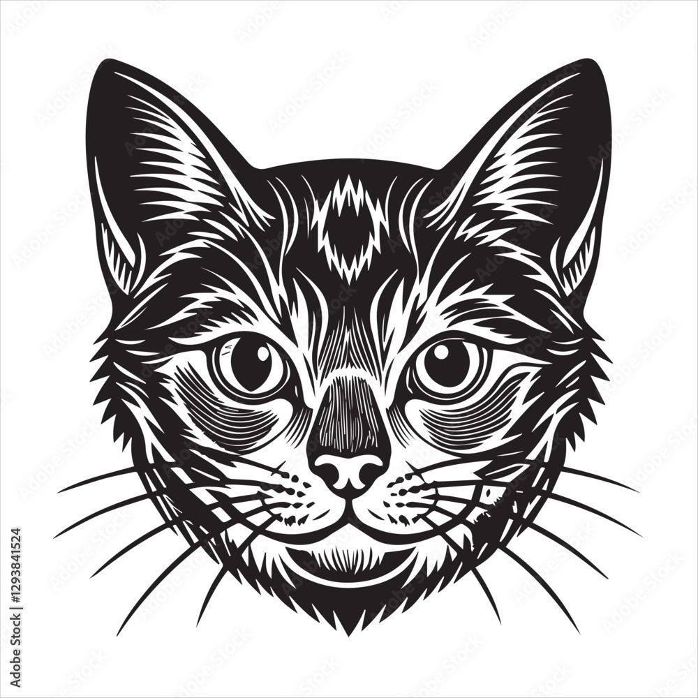 cat silhouette vector style