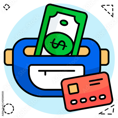 A unique design icon of purse