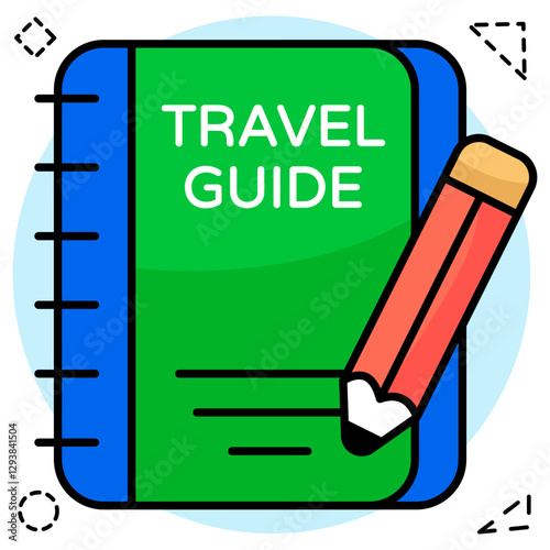 A creative design icon of guidebook
