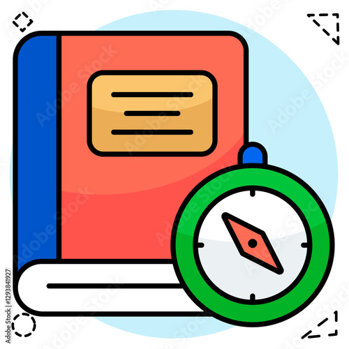 A creative design icon of guidebook