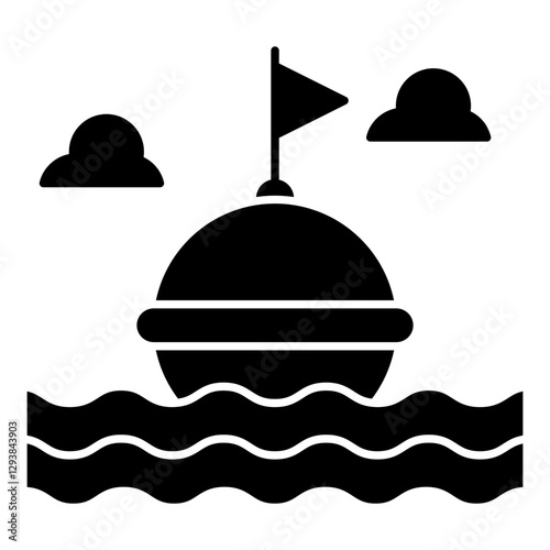 A trendy design icon of buoy