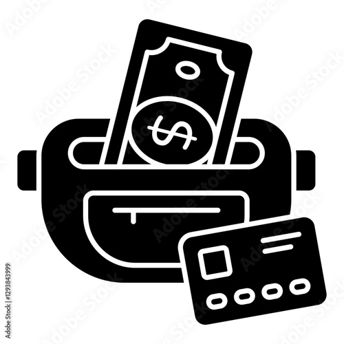 A unique design icon of purse