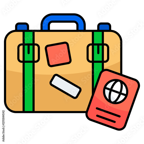 An icon design of travel accessories