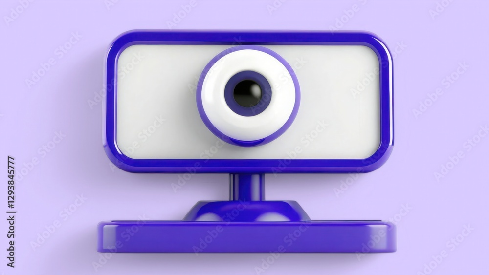 online tutoring 3D Webcam with a purple design on a light background, emphasizing modern technology. online tutoring 3D Webcam with a purple design on a light background, emphasizing modern technology.