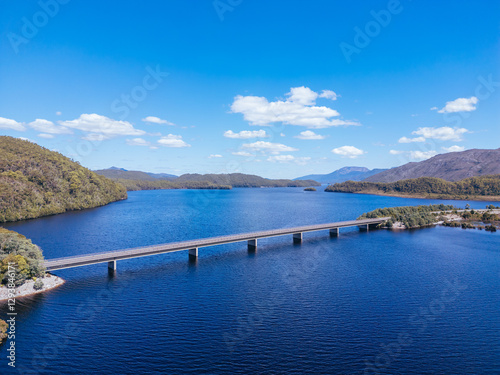 Wallpaper Mural The Bradshaw Bridge and Lake Burbury in Tasmania Australia Torontodigital.ca