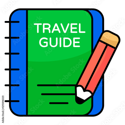 A creative design icon of guidebook