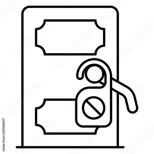 An editable design icon of door hanger knob