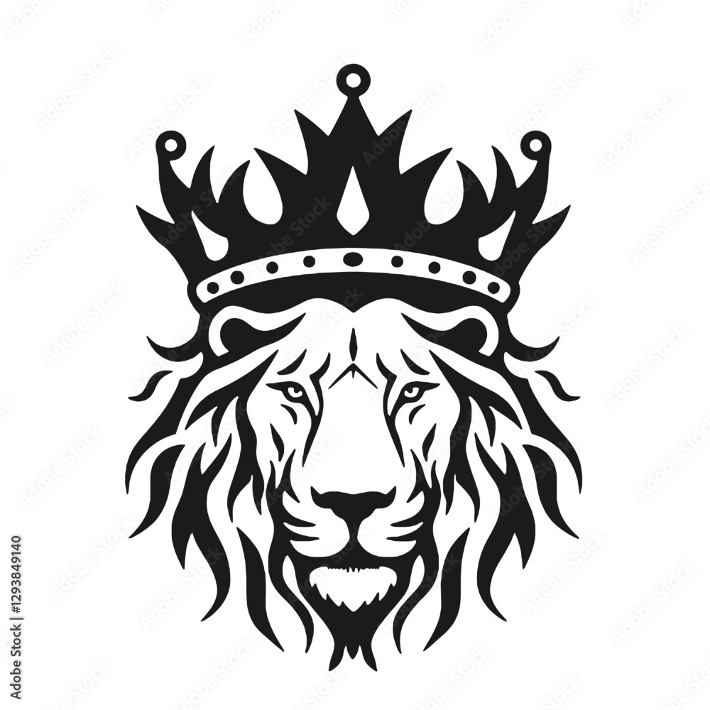 Fototapeta premium lion head cartoon
