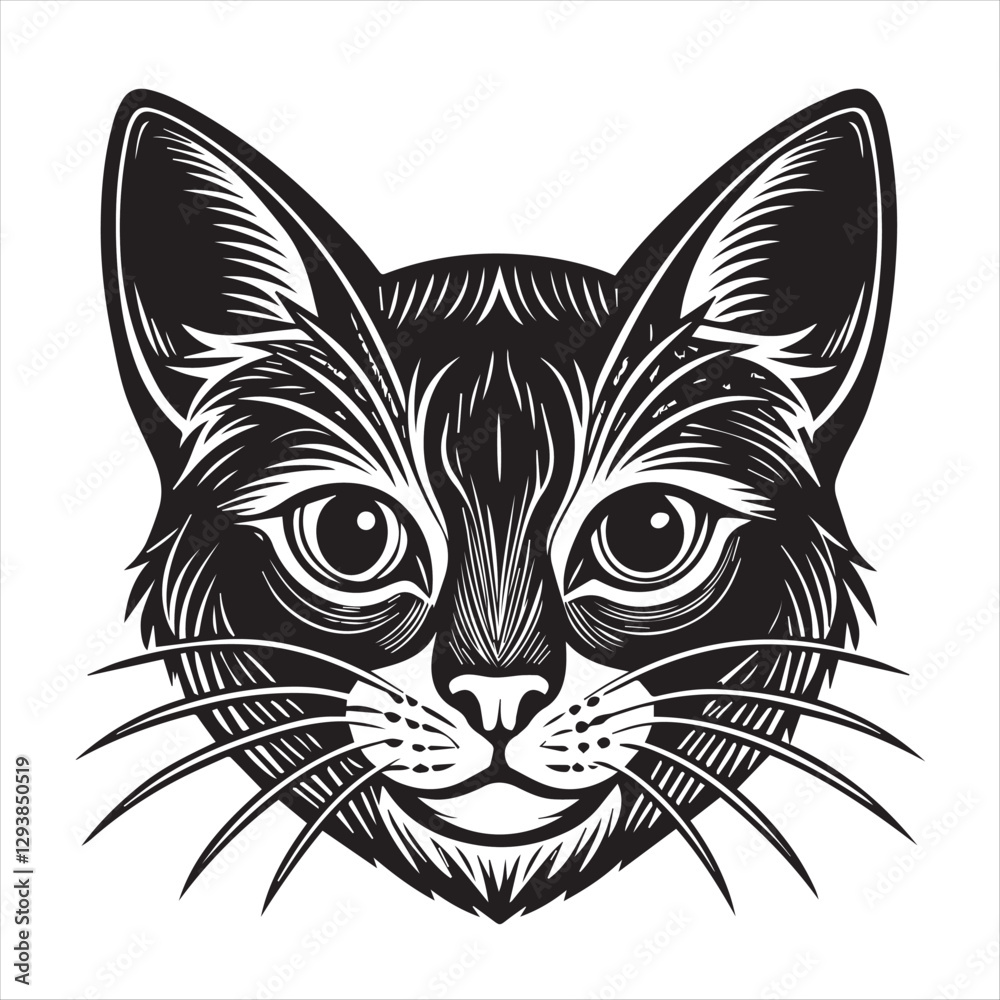 cat silhouette vector style