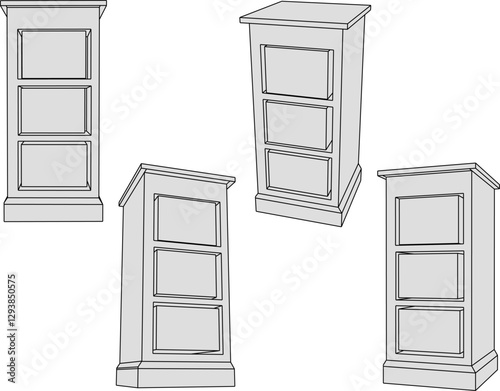 vector sketch illustration design decoration furniture interior wood carving classic vintage ethnic modern