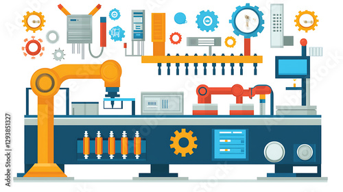 Automated Production Line Illustration