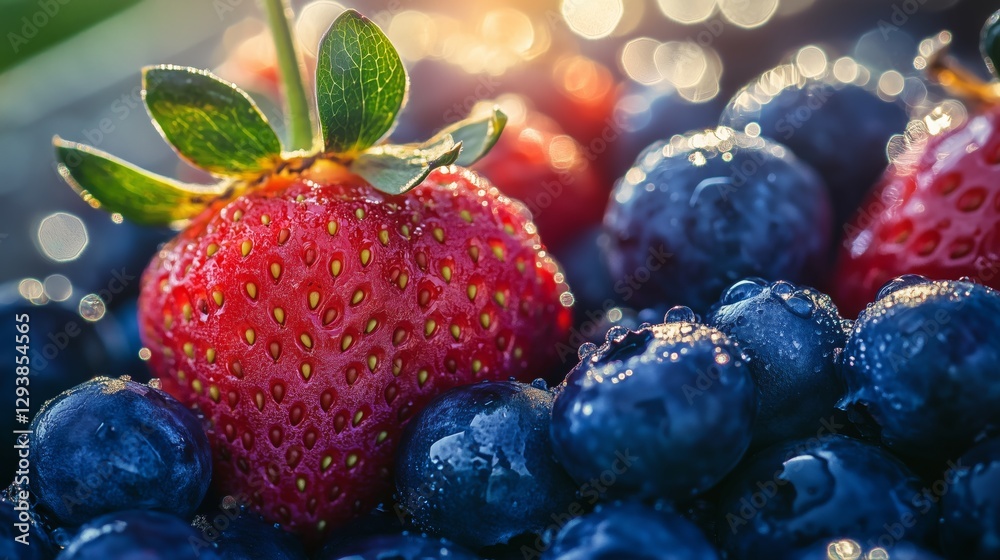 The Fresh Symphony of Strawberries and Blueberries The Fresh Symphony of Strawberries and Blueberries