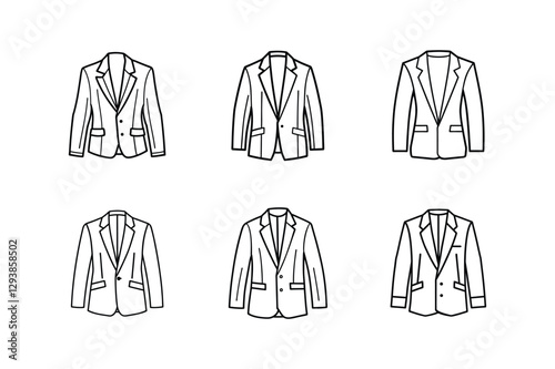 blazer sketch line art vector illustration