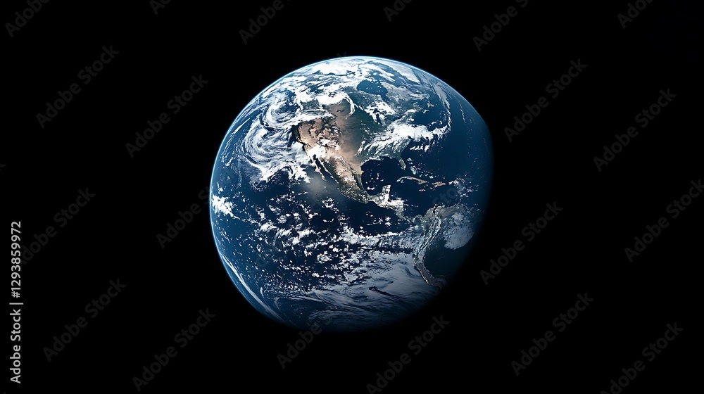 Earth from Space: A Stunning View of Our Planet, A view of Earth from space, showing continents and oceans against a black background Earth from Space: A Stunning View of Our Planet, A view of Earth from space, showing continents and oceans against a black background