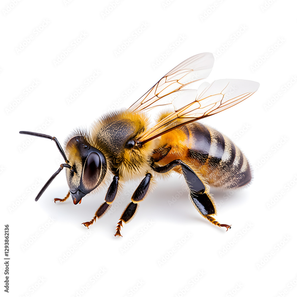 Bee Isolated on a white background Bee Isolated on a white background