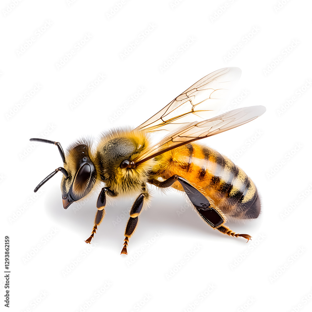Bee Isolated on a white background Bee Isolated on a white background