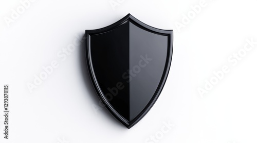 Free Download A sleek black shield symbolizing protection and security. This modern design emphasizes strength and reliability. Ideal for various digital applications. Generative AI - GFXLoad