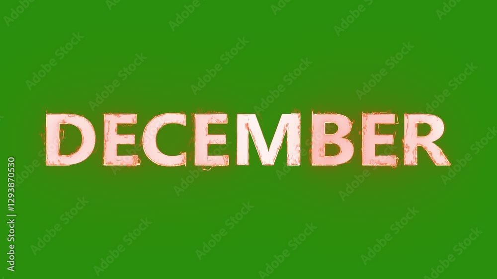 December text icon animation green background 4k video. Glowing colorful light neon text all month. december month text animation. Neon glow signs in seamless loop motion graphic. 4k motion video. December text icon animation green background 4k video. Glowing colorful light neon text all month. december month text animation. Neon glow signs in seamless loop motion graphic. 4k motion video.