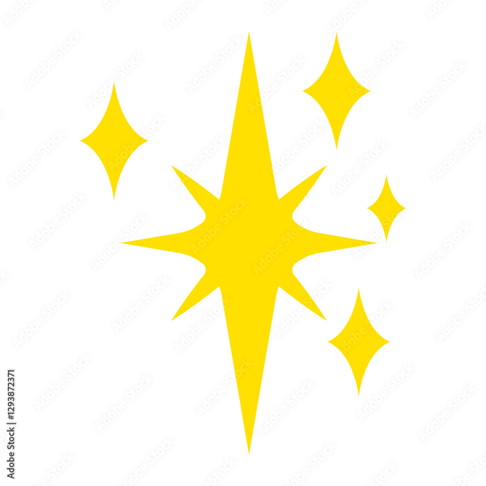 cute yellow sparkle decorative element cute yellow sparkle decorative element