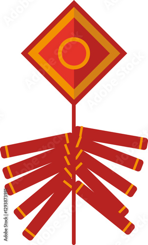 Chinese new year firecrackers vector illustration
