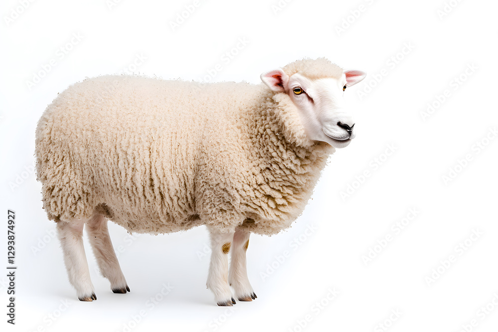 Obraz premium Sheep isolated on white background