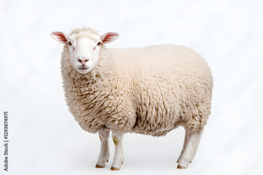 Sheep isolated on white background Sheep isolated on white background