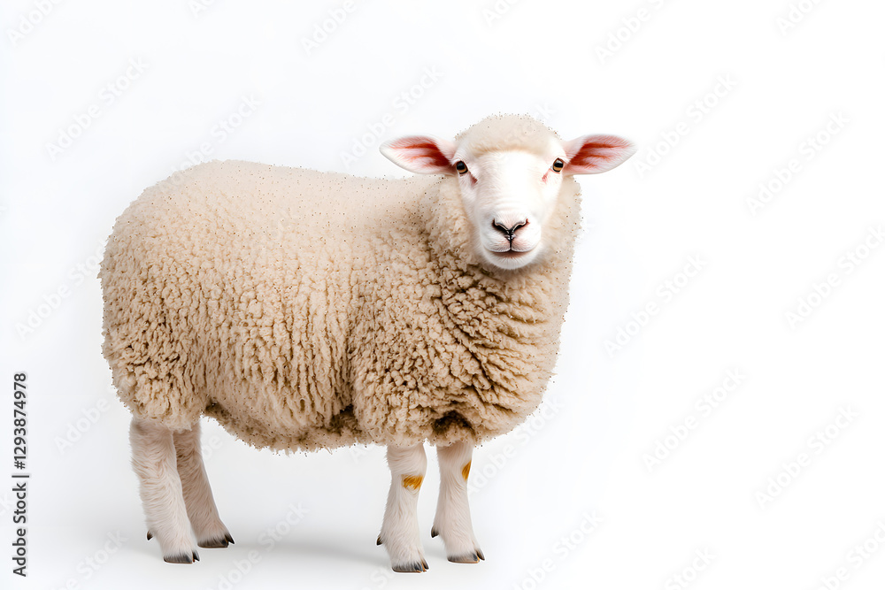 Obraz premium Sheep isolated on white background
