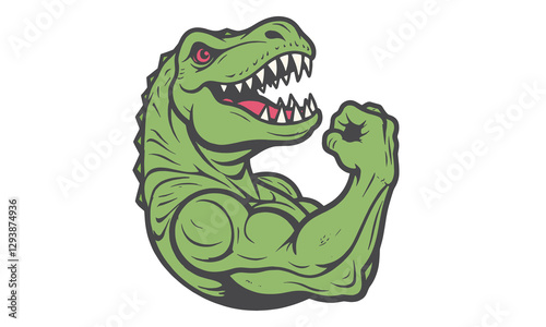 Crocodile Alligator T-Rex Vector Illustration