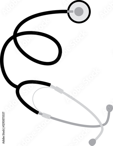 Medical stethoscope image. Vector illustration with transparent background.