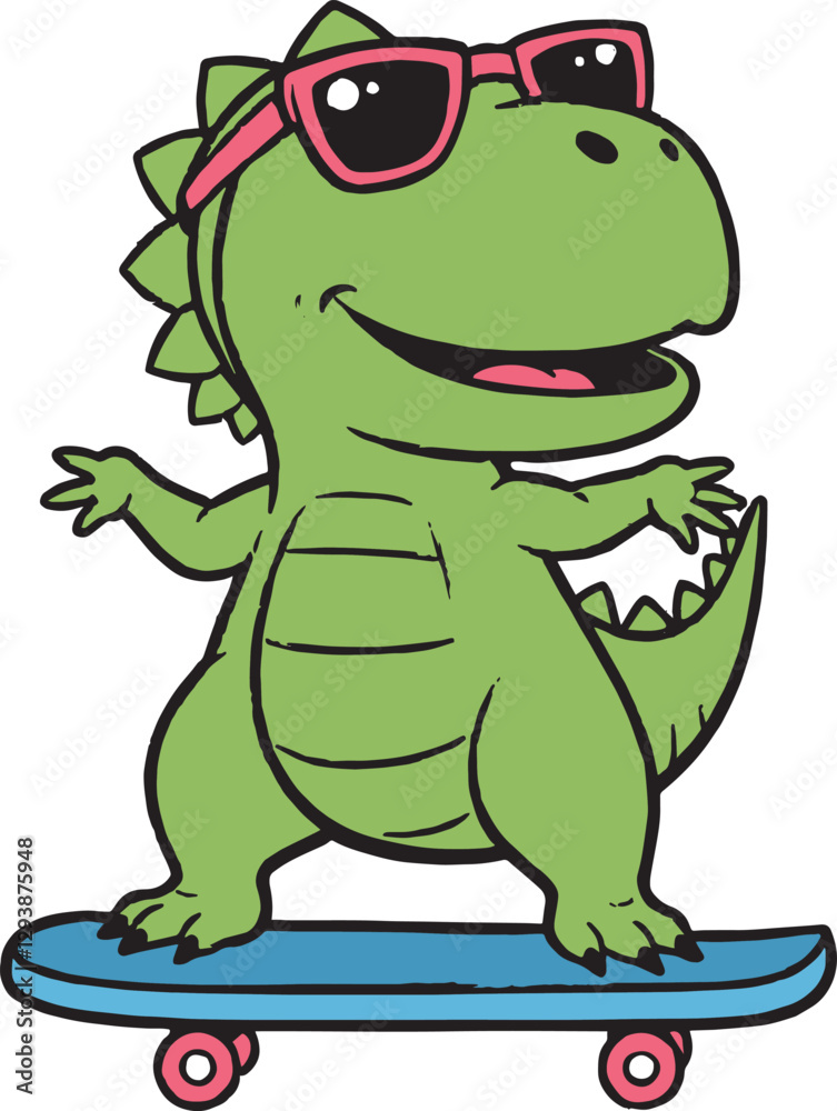 Obraz premium Crocodile Alligator T-Rex Vector Illustration