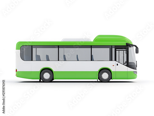 3d Bus Mockup, isolated on white background