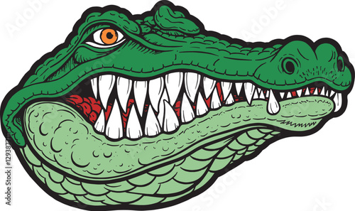 Crocodile Alligator T-Rex Vector Illustration