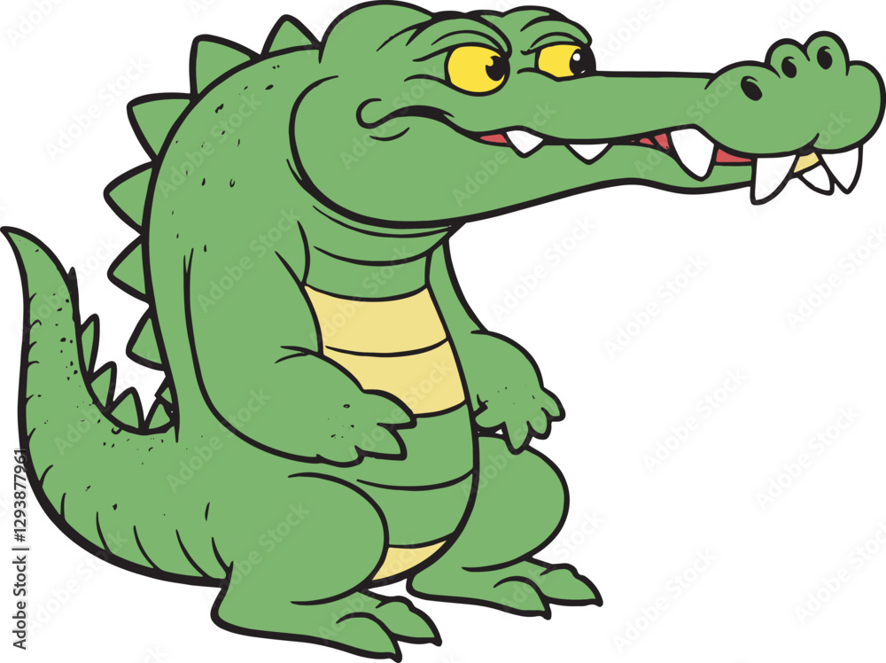 Fototapeta premium Crocodile Alligator T-Rex Vector Illustration