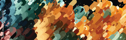 Vibrant Abstract Colorful Brush Strokes Background with Multicolored Overlapping Shapes in Warm and Cool Tones