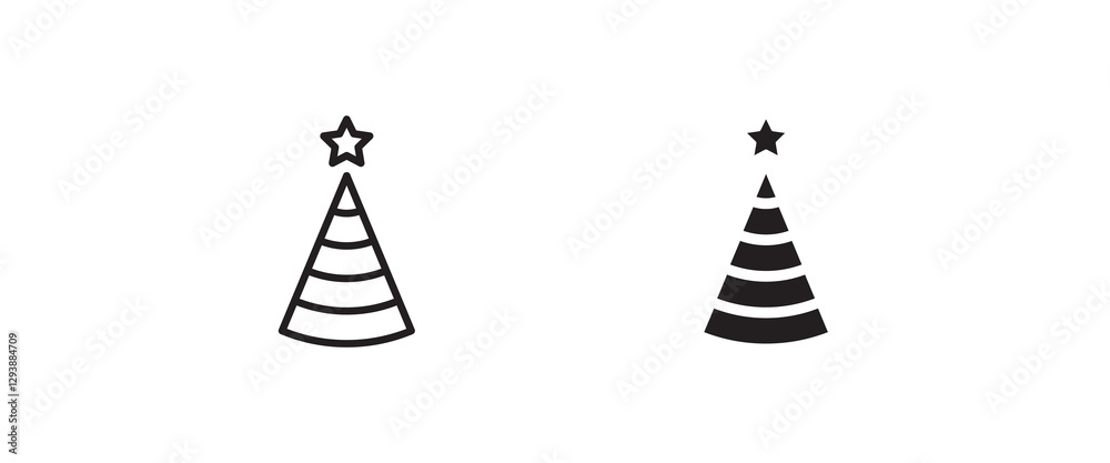 Christmas tree. Tree icon in flat design. Xmas cartoon background. merry spruce fir. Winter. Pine editable stroke, flat design style isolated on white Christmas tree. Tree icon in flat design. Xmas cartoon background. merry spruce fir. Winter. Pine editable stroke, flat design style isolated on white