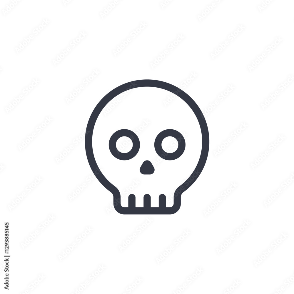 skull icon symbol vector sign isolated on white background illustration for graphic and web design skull icon symbol vector sign isolated on white background illustration for graphic and web design