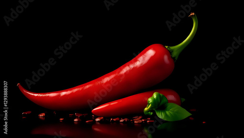 red hot cilly pepper
Peperoncini su sfonfo nero