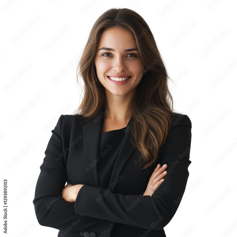 Confident businesswoman portrait against png isolated on transparent background Confident businesswoman portrait against png isolated on transparent background
