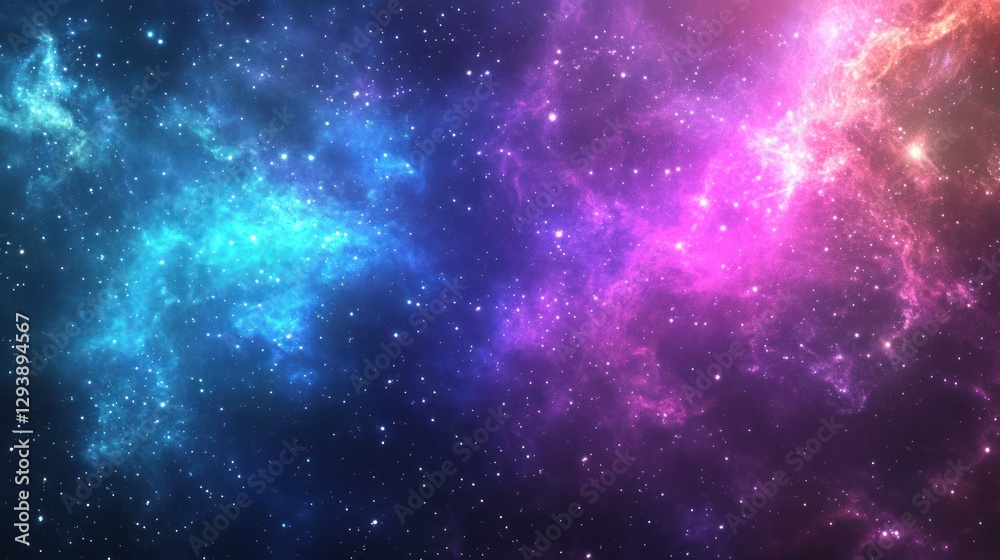 Fototapeta premium Nebulae in Deep Space; Colorful Cosmic Clouds