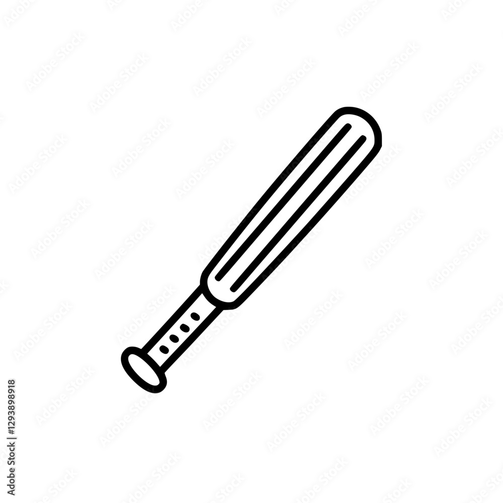 Baseball bat sports equipment icon in minimalistic outline style Baseball bat sports equipment icon in minimalistic outline style