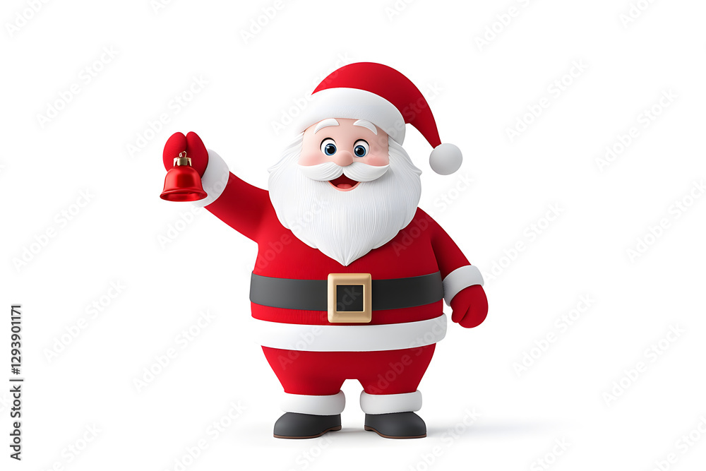Cute cartoon Santa Claus isolated on white background Cute cartoon Santa Claus isolated on white background